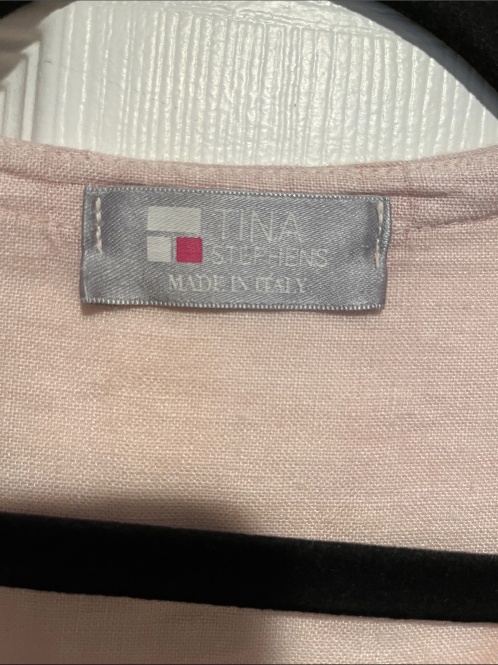 Light Pink Embroidered Women’s Tunic Linen Top - Picture 2 of 6